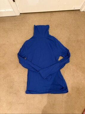 Jcrew Women’s Royal Blue Turtleneck Long-Sleeve Top